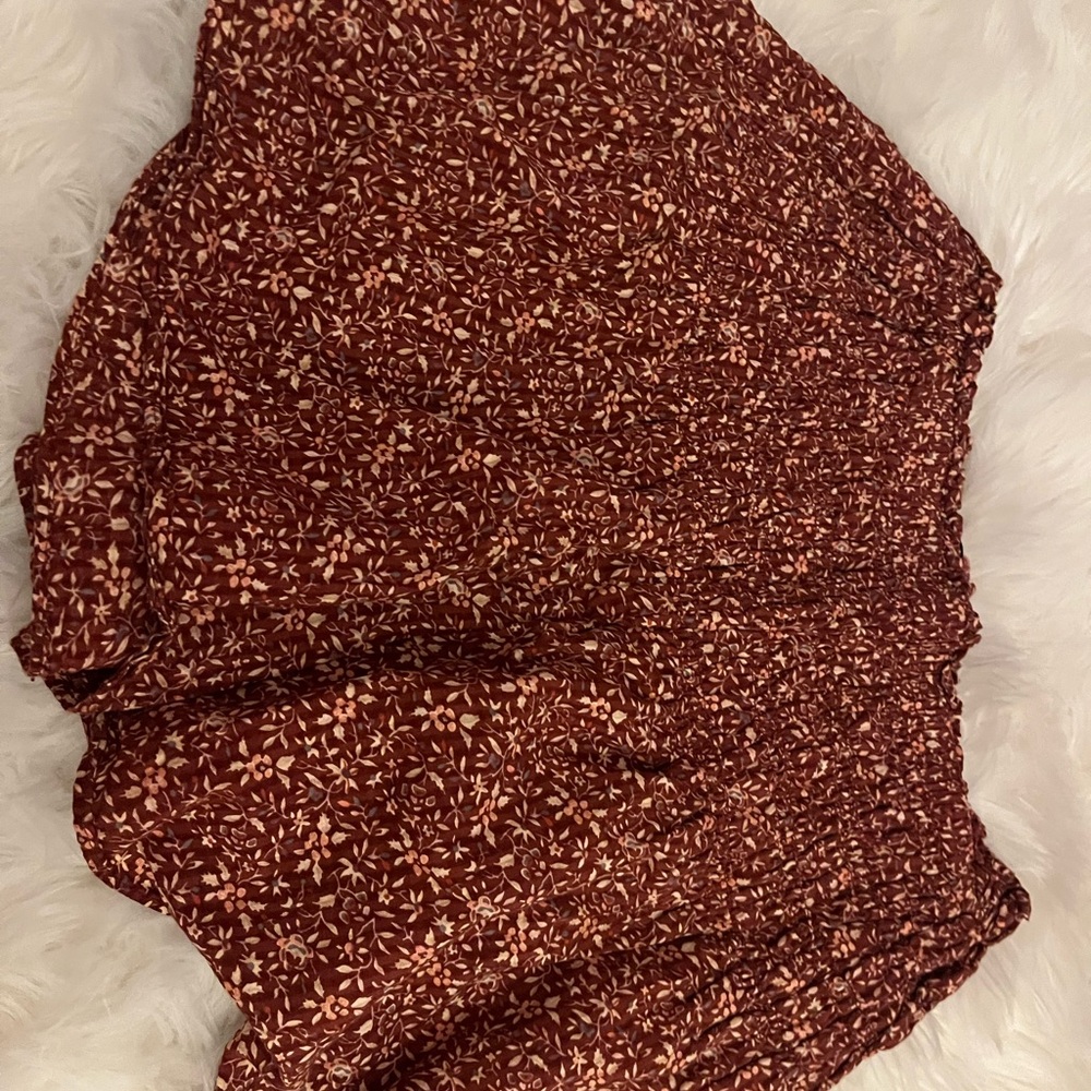 Madewell Floral Red Shorts